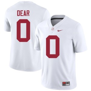 University of Alabama Men College Football AK Dear Alumni White #0 Jerseys 718044-720