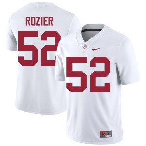 Alabama #52 University College Football White Alex Rozier Men's Jerseys 109542-397
