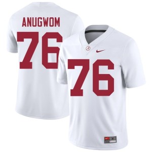 Bama White #76 Game Arkel Anugwom Mens College Football Jersey 141845-391