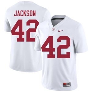 Bama Ben Jackson #42 College Football Men Stitched White Jersey 568777-212