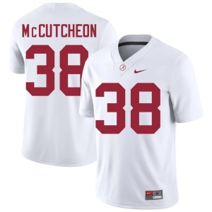 Go Bama Mens Replica Brody McCutcheon White College Football #38 Jerseys 323923-188