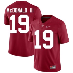 Go Bama Chuck McDonald III #19 Crimson Men's Limited College Football Jersey 117288-380