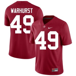 Crimson Tide Conner Warhurst Replica Crimson Mens College Football #49 Jersey 123095-437