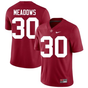 Go Bama #30 Mens Replica College Football Crimson Derek Meadows Jerseys 944727-257