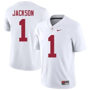 Roll Tide High School College Football White #1 Domani Jackson Men Jersey 768899-546