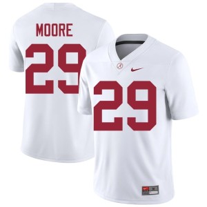Bama #29 Game College Football Fredrick Moore Men White Jersey 781421-297