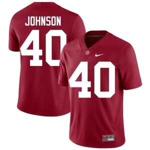 Crimson Tide Grant Johnson #40 Mens College Football 2026-27 Crimson Jersey 937777-324