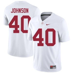Alabama Crimson Tide Grant Johnson 2026 White College Football #40 Men Jersey 429249-534