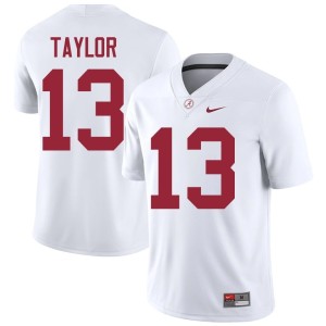 University of Alabama Ivan Taylor White Men's Alumni #13 College Football Jersey 165007-155