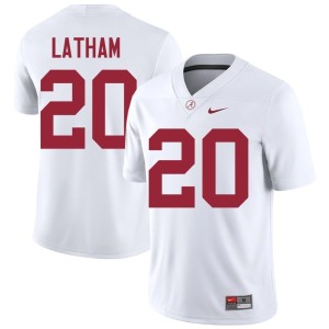 UA #20 White High School Mens College Football Jah-Marien Latham Jerseys 945906-652