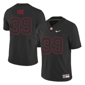 Bama #39 Black College Football Jake Ivie Mens Replica Jersey 861840-842