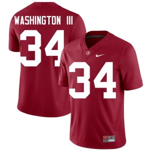 Bama Men's Jessie Washington III #34 Limited College Football Crimson Jersey 196504-571