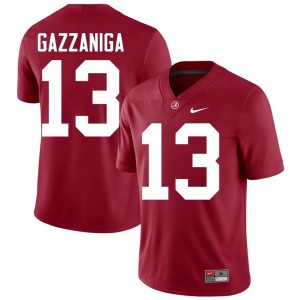 Go Bama Mens Crimson #13 College Football John Gazzaniga High School Jersey 858529-720
