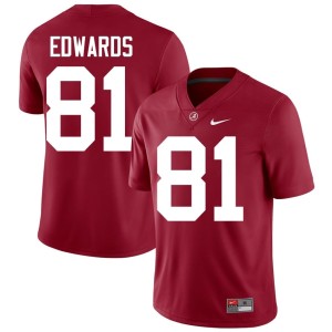Crimson Tide #81 2026 College Football Mens Kaleb Edwards Crimson Jersey 439243-720