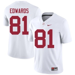 Bama Limited White Kaleb Edwards College Football Men's #81 Jerseys 878391-193