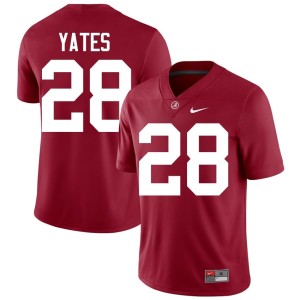 Crimson Tide Peyton Yates #28 College Football NCAA Men's Crimson Jersey 118916-723