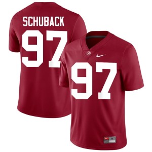 Bama Mens Reid Schuback Stitched Crimson #97 College Football Jerseys 288260-734