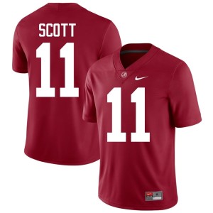 Crimson Tide #11 Replica Men College Football Rico Scott Crimson Jersey 178944-369