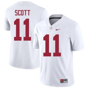 The Tide #11 Rico Scott White College Football Mens Embroidery Jerseys 842310-509