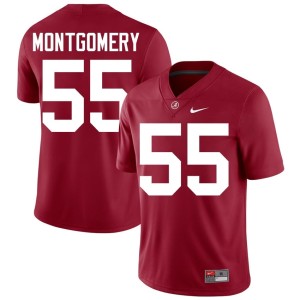Bama Game #55 Roq Montgomery Crimson College Football Men Jerseys 686139-463