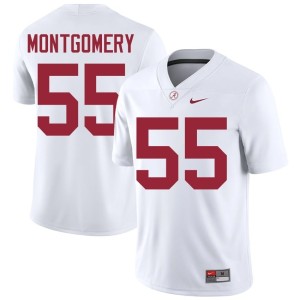 Alabama Roq Montgomery Men's White Player College Football #55 Jerseys 973295-792