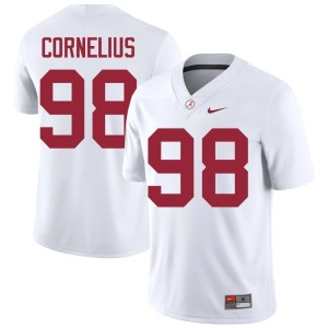 Bama White University Tucker Cornelius #98 Mens College Football Jerseys 690492-434