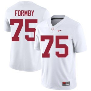 Bama #75 2026 Men White Wilkin Formby College Football Jersey 130417-707