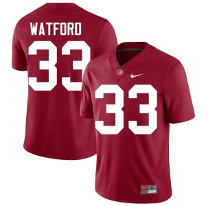 UA Crimson Tide #33 Adam Watford Men's Limited Crimson College Football Jerseys 534231-154