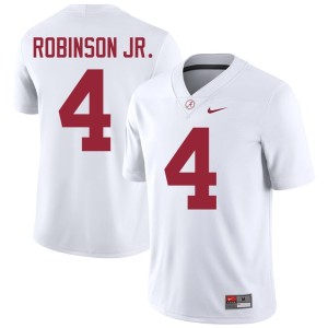 UA Crimson Tide College Football Limited #4 Brian Robinson Jr. White Men Jerseys 820002-235