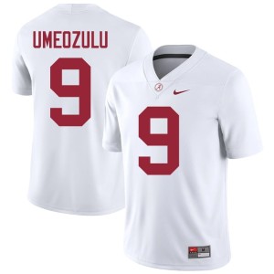 Alabama White College Football #9 Replica Men's Desmond Umeozulu Jersey 567103-855