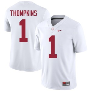 UA #1 Men's Devan Thompkins College Football White 2026-27 Jersey 401919-313