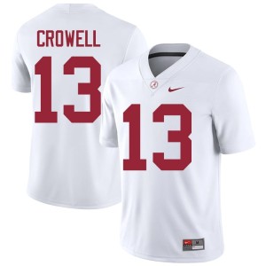 UA Replica EJ Crowell #13 White College Football Mens Jersey 714628-136