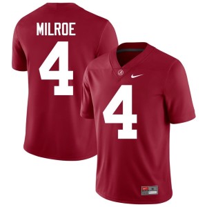 UA Crimson Tide University Crimson Jalen Milroe Men's College Football #4 Jerseys 842252-358