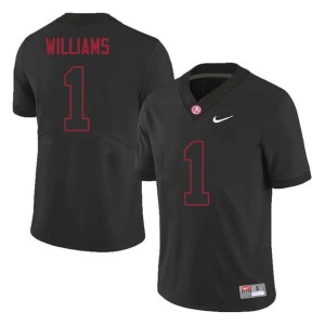 UA Crimson Tide Jameson Williams College Football Black Men's #1 University Jersey 888138-354
