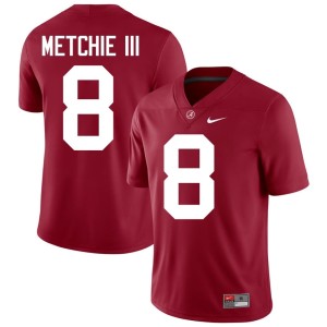 Alabama Crimson Tide Men's Crimson #8 College Football John Metchie III High School Jerseys 338173-848