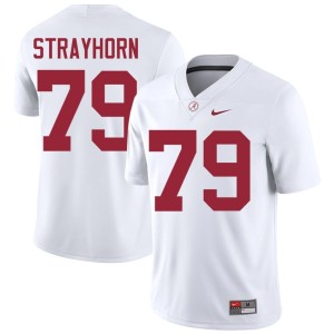 University of Alabama Men #79 White Kaden Strayhorn College Football Embroidery Jerseys 933928-845