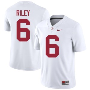 Alabama Kevin Riley Official Mens College Football #6 White Jerseys 148051-155