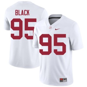 Roll Tide White NCAA Leslie Black Men College Football #95 Jersey 296031-868