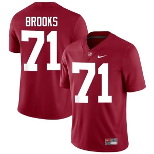 Bama Nick Brooks Mens University College Football #71 Crimson Jerseys 174037-473