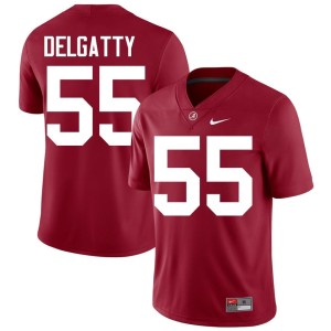 University of Alabama College Football #55 NCAA Men Racin Delgatty Crimson Jerseys 413158-705