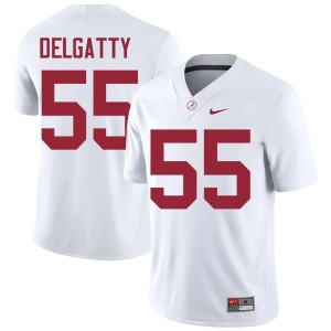 UA Crimson Tide White Racin Delgatty College Football Men's Alumni #55 Jersey 272054-706