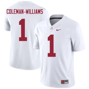UA Crimson Tide #1 Mens White Ryan Coleman-Williams 2026-27 College Football Jerseys 498333-598