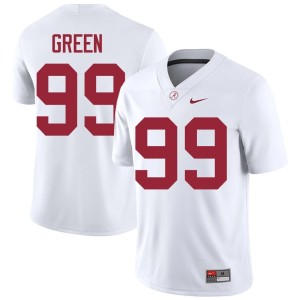 Bama University Mens Terrance Green White College Football #99 Jersey 331796-473