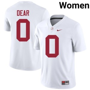 Go Bama Women AK Dear Player College Football White #0 Jersey 655364-259