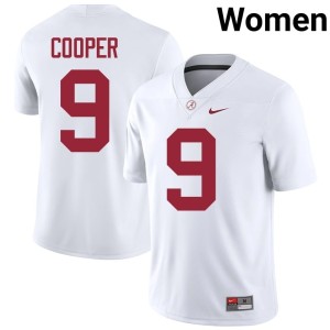 UA Amari Cooper College Football White #9 Embroidery Womens Jerseys 330361-329