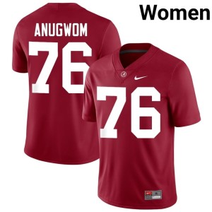 Bama Arkel Anugwom Women Crimson Player #76 College Football Jersey 660389-661
