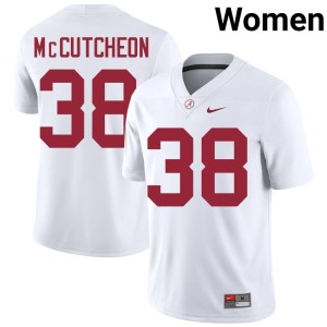 The Tide NCAA Women Brody McCutcheon #38 College Football White Jerseys 345646-725