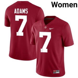 Roll Tide Stitched Womens #7 Cole Adams College Football Crimson Jersey 798474-633