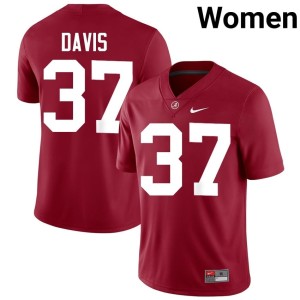 Roll Tide #37 Cole Davis Women Crimson 2026 College Football Jersey 363043-479