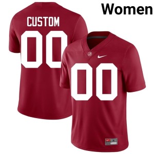 The Tide NCAA Women #00 Crimson Custom College Football Jerseys 133896-458